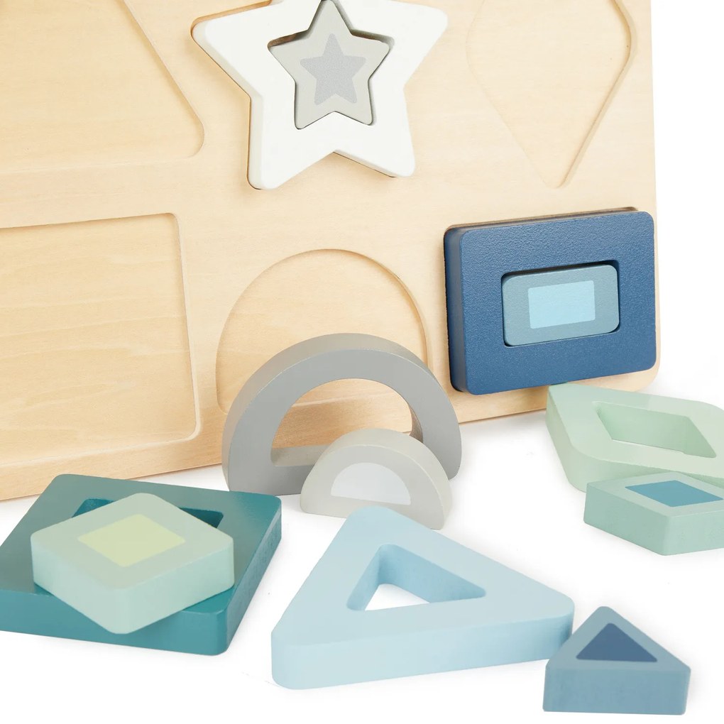 Bieco - Puzzle a incastro in legno - forme