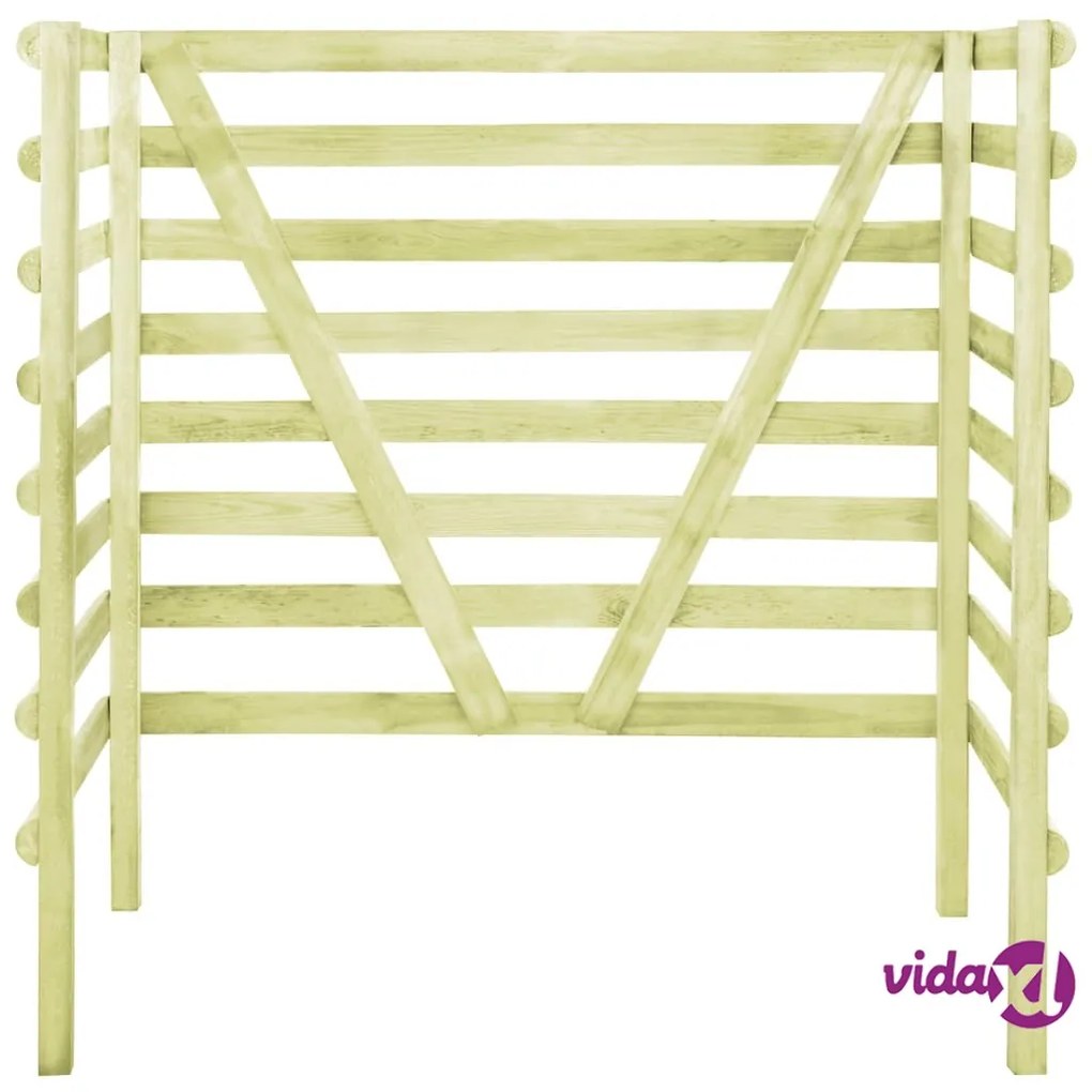 vidaXL Copribidone Doppio 140x80x150 cm in Pino Impregnato Verde