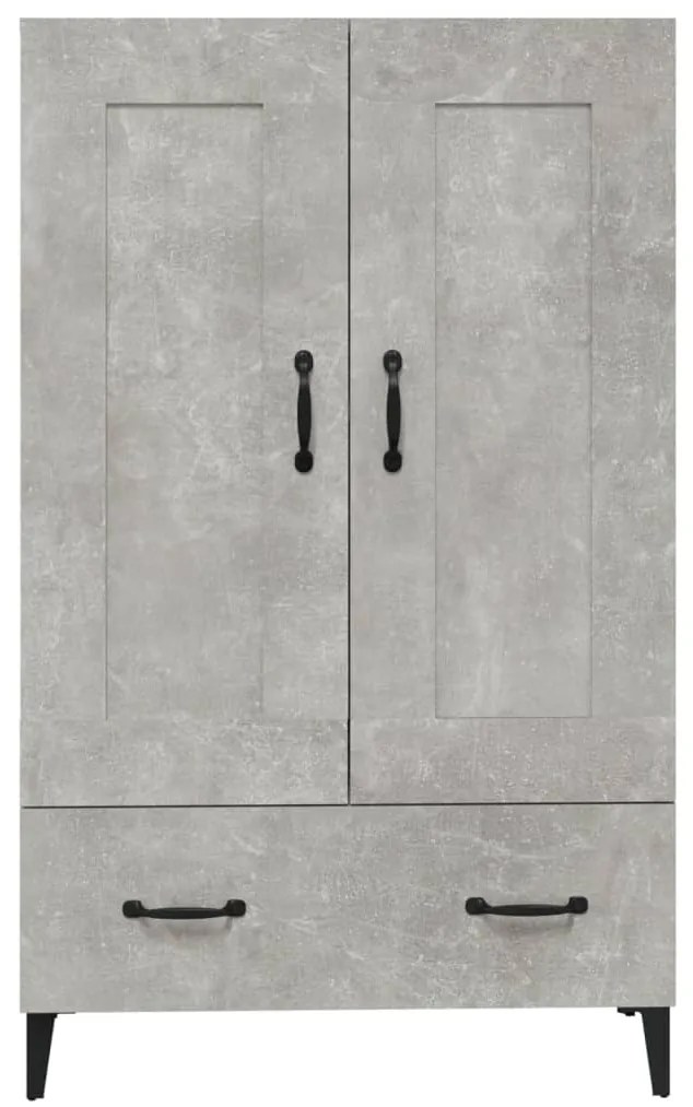 Credenza Grigio Cemento 70x31x115 cm in Legno Multistrato