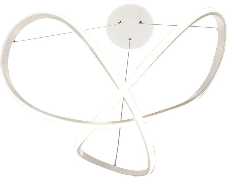 Lampadario LED moderno Smilla bianco Ø63cm, luce naturale 5400 lumen
