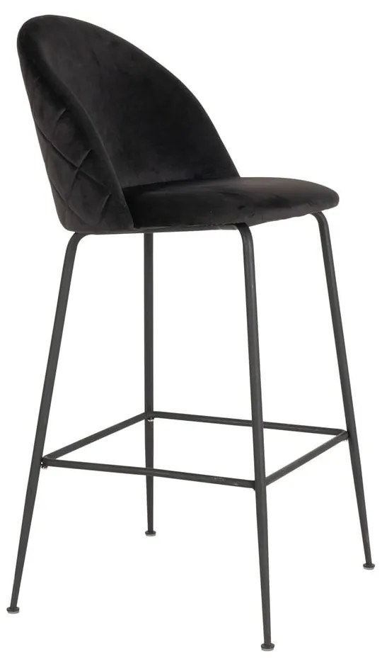 Sgabelli da bar in velluto nero in set di 2 108 cm Lausanne - House Nordic