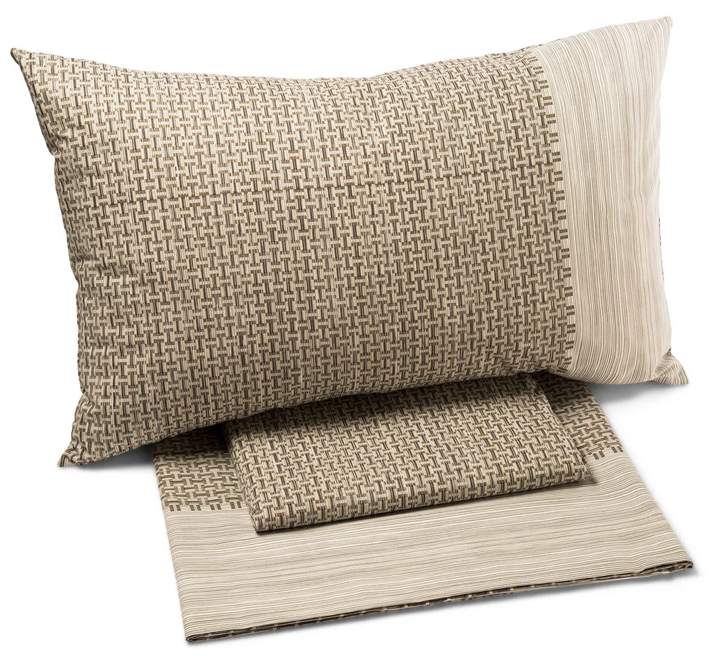 Completo Lenzuola in Cotone Intrecci2 Matrimoniale Caleffi