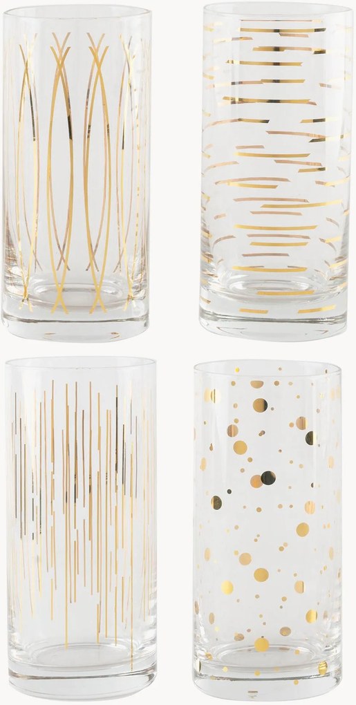Set di 4 bicchieri da long drink in cristallo Cheers