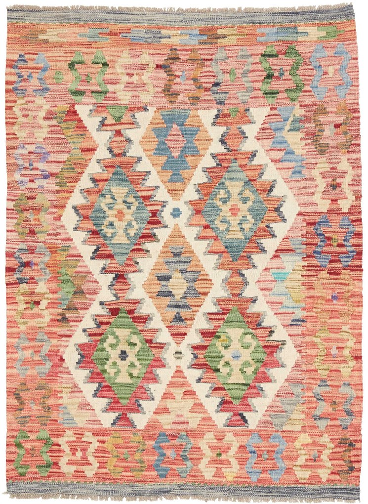 Kilim Tappeto 140x110 (Pakistan) Tessuto A Mano