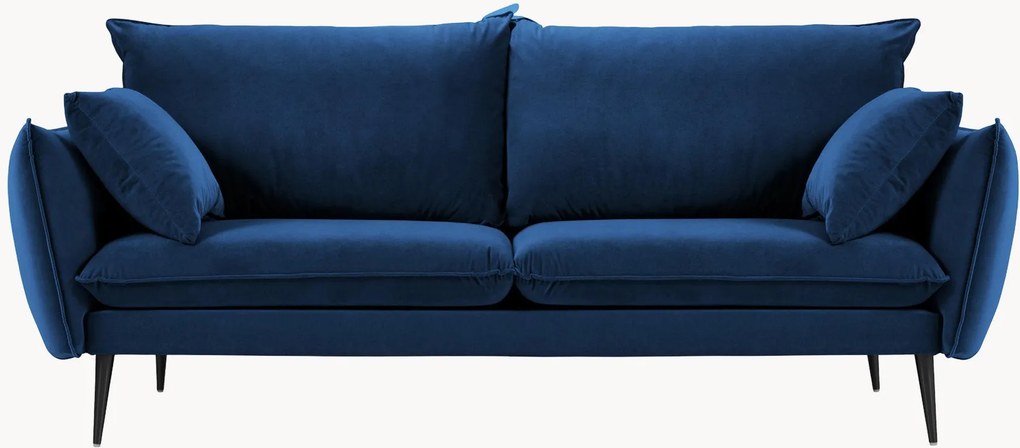 Divano 3 posti effetto velluto Elio, larg. 228 cm