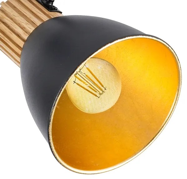 Brilagi - Faretto ODENSE 3xE14/10W/230V legno di caucciù/nero