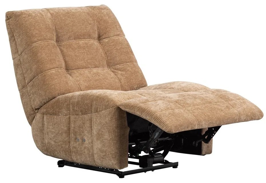 Poltrona da relax marrone chiaro reclinabile con rivestimento in velluto a coste Hein – WOOOD