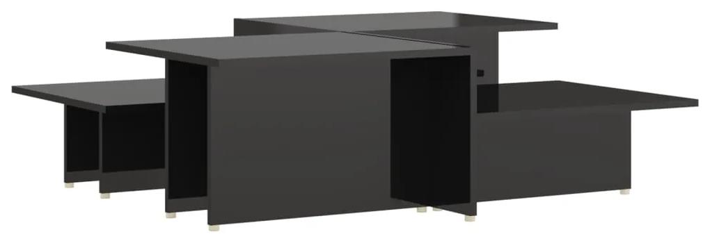 Tavolini da salotto 2 pz neri 111,5x50x33 cm legno multistrato