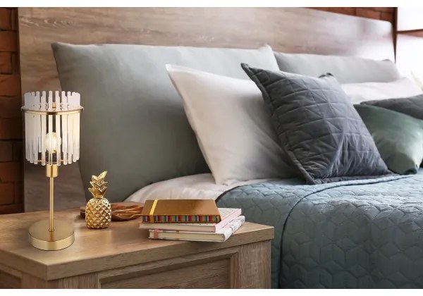 Globo 15698TM - Lampada da tavolo GORLEY 1xE14/40W/230V diametro 15 cm oro