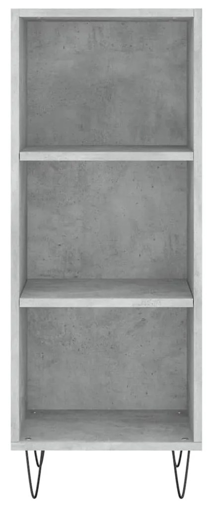 Credenza grigio cemento 34,5x32,5x90 cm in legno multistrato