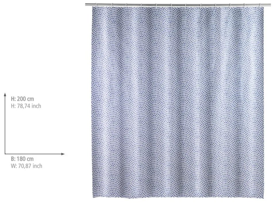 Tenda da doccia azzurra Sevilla - Wenko