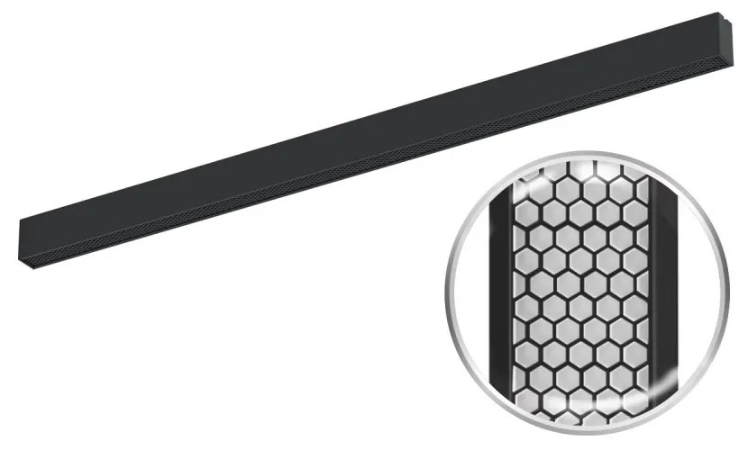 Plafoniera Lineare LED 40W 120cm DALI2 - driver Philips Bianca o nera Colore Bianco Variabile CCT, Colore del corpo Nero