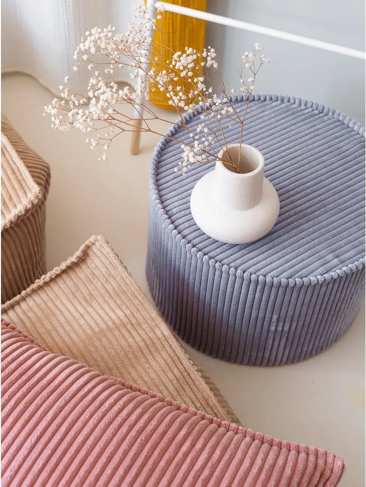 Pouf per bambini blu con rivestimento in velluto a coste – Wigiwama