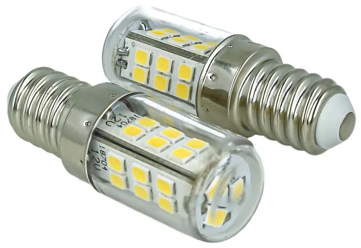 2 Pezzi Lampade Led E14 DC 12V 24V 4W Bianco Neutro 4500K 27 Smd 2835