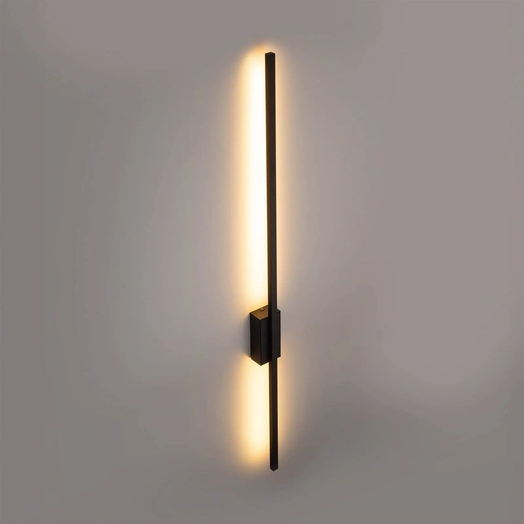 TK Lighting Applique a LED Flash, nero, altezza 108 cm metallo a 1 luce