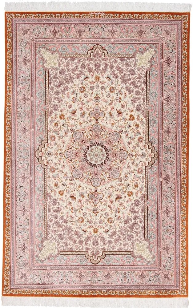 Ghom Tappeto persiano 240x160 Rosa (Iran) Annodato A Mano