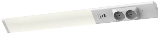 Lampada LED sottopensile con prese e USB porte LED/18W/230V 4000K argento