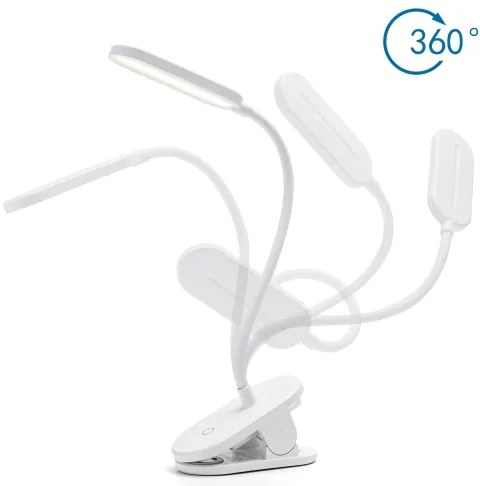 Aigostar - Lampada da tavolo LED dimmerabile con clip LED/2,5W/5V bianco