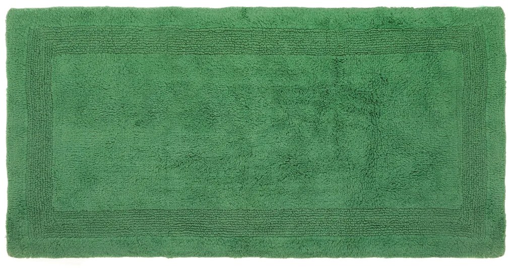 Tappeto bagno 60x110 cm in cotone verde