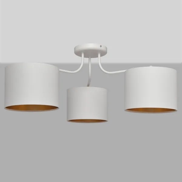 Lampadario a plafone ALBA 3xE27/15W/230V bianco/dorato