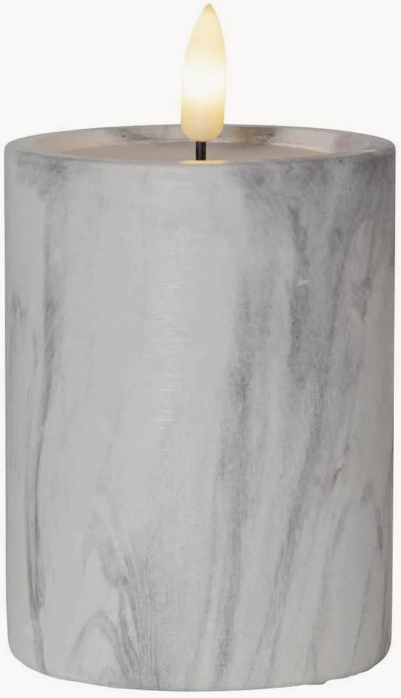 Candela a LED a blocco con fiamma marmo con funzione timer
