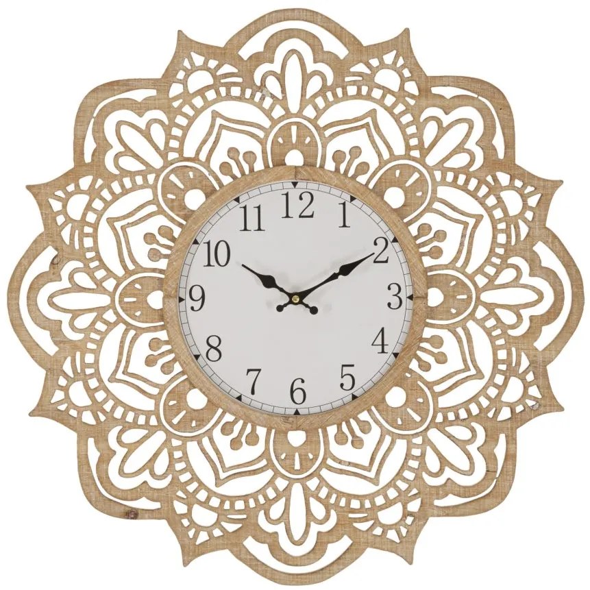 Orologio da muro intagliato design elegante cm ø 60x4,5