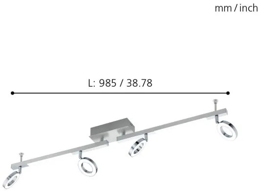 Eglo 96182 - Faretto CARDILLIO 1 4xLED/3,2W + 2xLED/3,3/230V