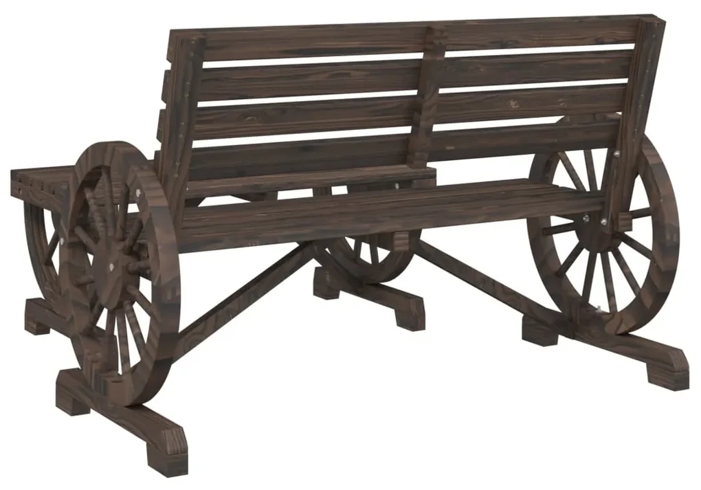 Set salotto da giardino 2 pz in legno massello di abete