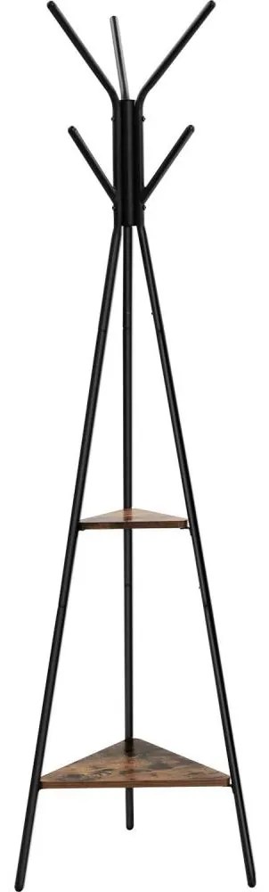 Appendiabiti a piantana LINEA nero/marrone