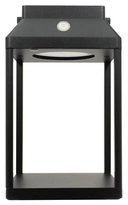 Lanterna Portatile Ricaricabile Solare e USB Nera Dimmerabile