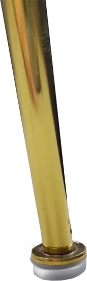 Sedia poltroncina in velluto Senape con gambe in metallo Oro - PARIS 2 sedie