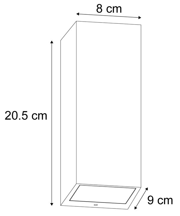 Lampada da parete scandinava in legno 2 luci GU10 70mm IP54 - Baleno