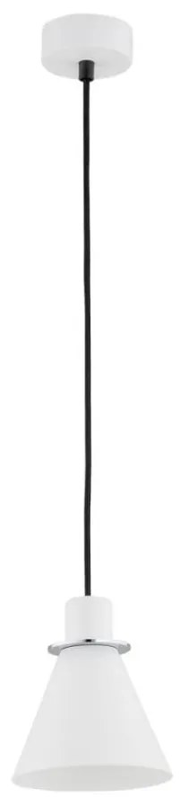 Argon 4681 - Lampadario su corda BEVERLY 1xE27/15W/230V bianco/cromo lucido