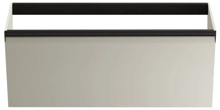 Mobile da bagno sospeso sotto lavabo Fusion L 99.5 x H 40 x P 45.5 cm beige opaco, 1 cassetto