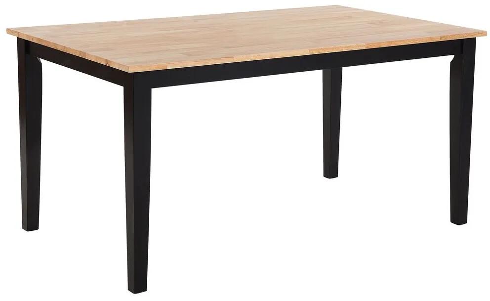 Tavolo da pranzo in legno nero e marrone 120 x 75 cm HOUSTON Beliani