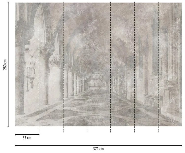 Fotomurale Illustration, multicolore 371 x 280 cm