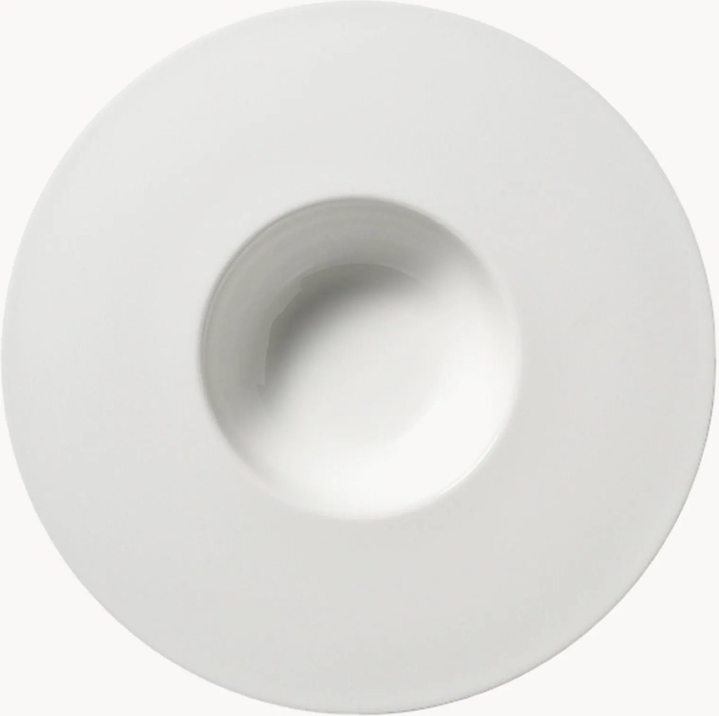 Set di 6 piatti fondi in Fine Bone China Cross White