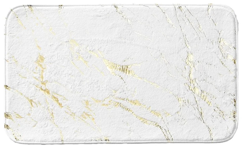 Tappetino per il bagno bianco/dorato 45x75 cm Aquamarbre – douceur d'intérieur
