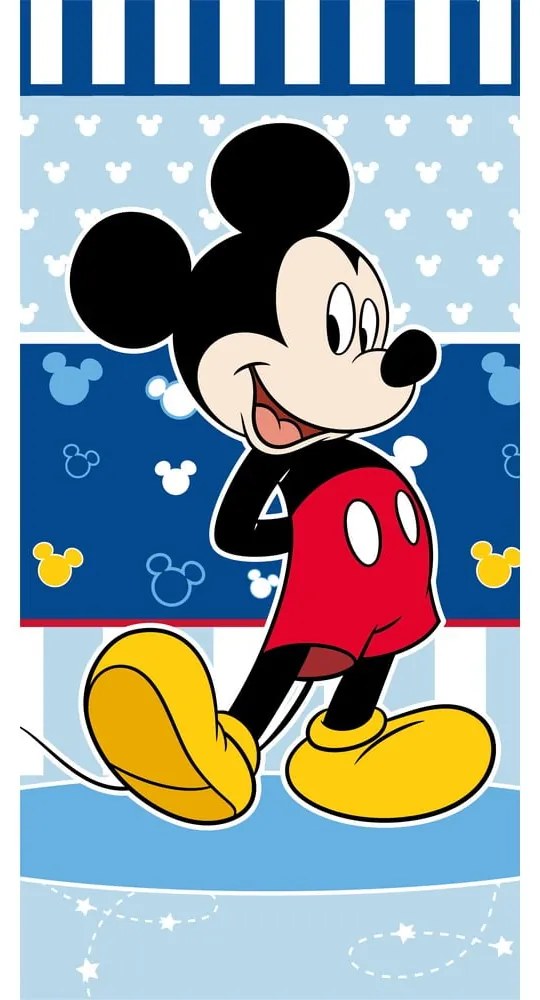 Asciugamano per bambini in spugna blu 70x140 cm Mickey - Jerry Fabrics