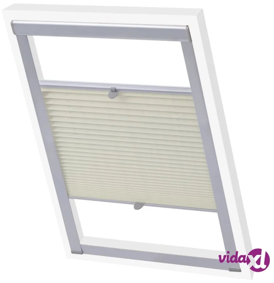 vidaXL Tenda Plissettata Oscurante Crema 102