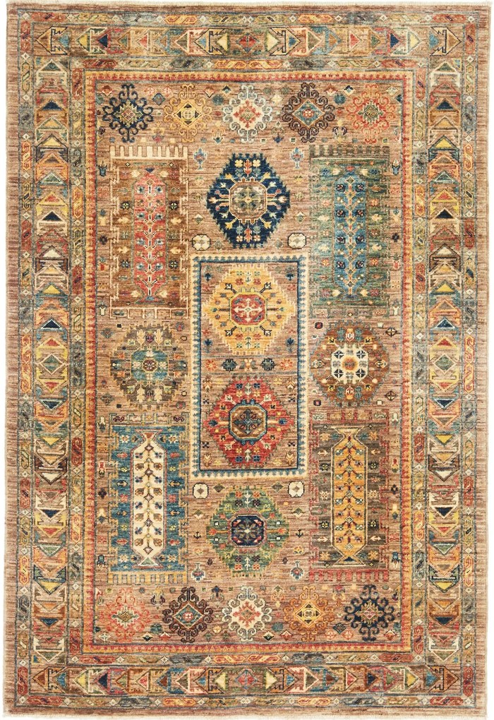 Samarkand Tappeto 130 x 180 Marrone (Pakistan) Annodato A Mano