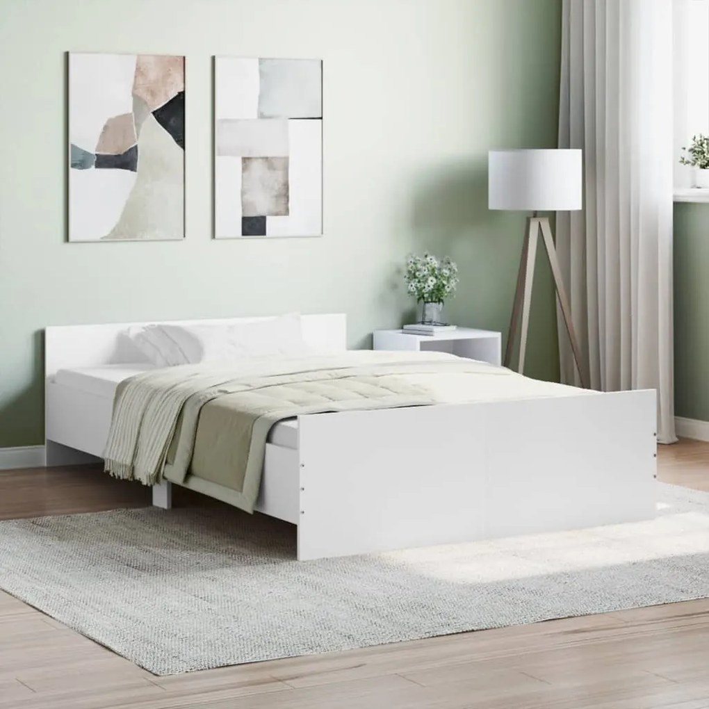 Giroletto Con Testiera E Pediera Bianco 120x200 Cm /