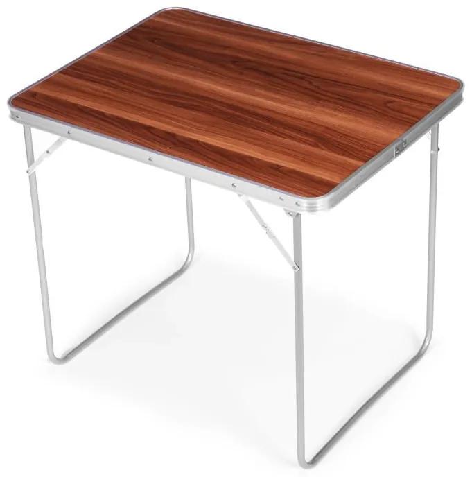 Tavolo pieghevole per catering 80x60 cm con imitazione di legno