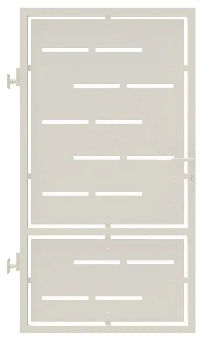 Cancello manuale con serratura manuale Privacy in ferro, apertura a sinistra, L 104.5 x H 180 cm, di colore bianco