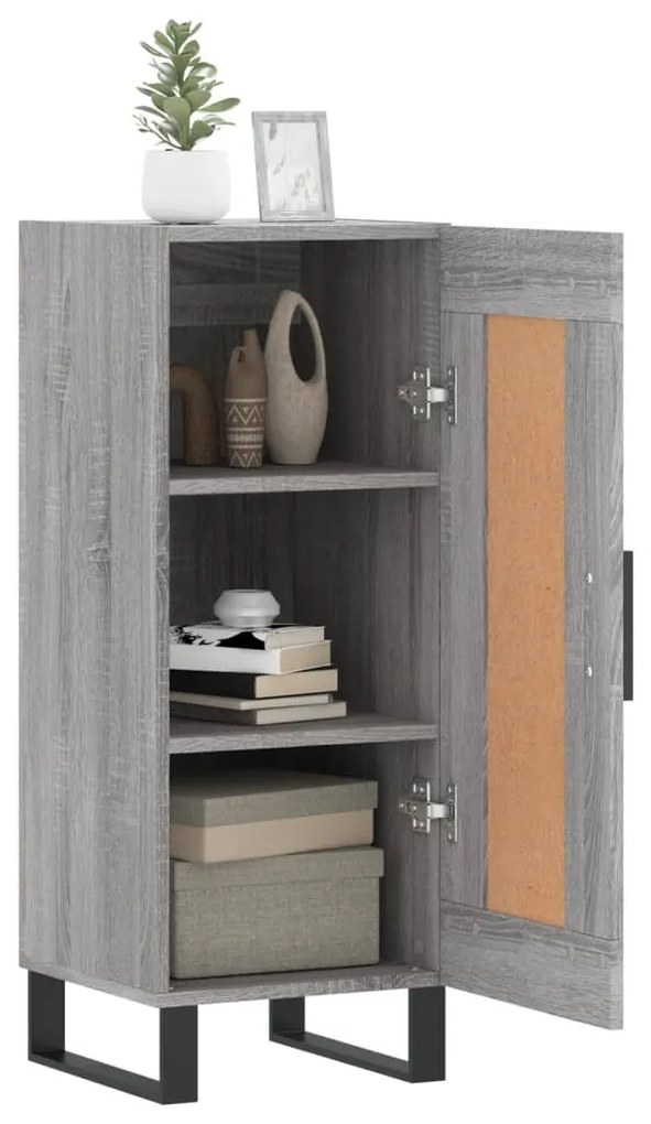 Credenza grigio sonoma 34,5x34x90 cm in legno multistrato