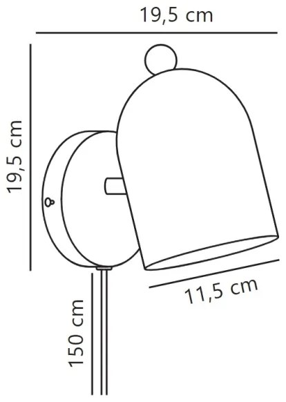 Nordlux - Faretto da parete GASTON 1xE27/15W/230V rosa