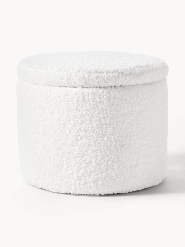 Pouf contenitore in teddy Alida