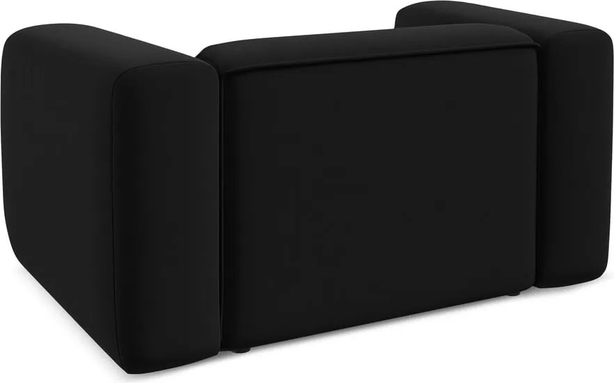 Poltrona nera con rivestimento in velluto Ekahi – Makamii
