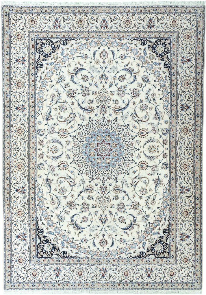 Nain Tappeto 370 x 260 Beige (Iran) Annodato A Mano