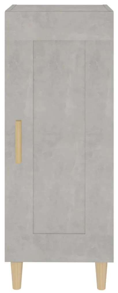 Credenza grigio cemento 34,5x34x90 cm in legno multistrato